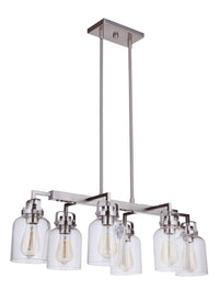 Craftmade - 53676-BNK - Six Light Island Pendant - Foxwood - Brushed Polished Nickel