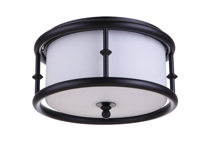 Craftmade Three Light Flushmount from the Marlowe collection in Flat Black finish