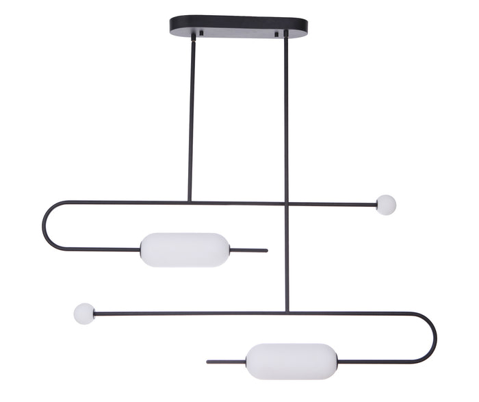 Craftmade LED Island Pendant from the Tuli collection in Flat Black finish