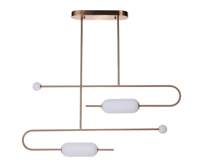 Craftmade LED Island Pendant from the Tuli collection in Satin Brass finish