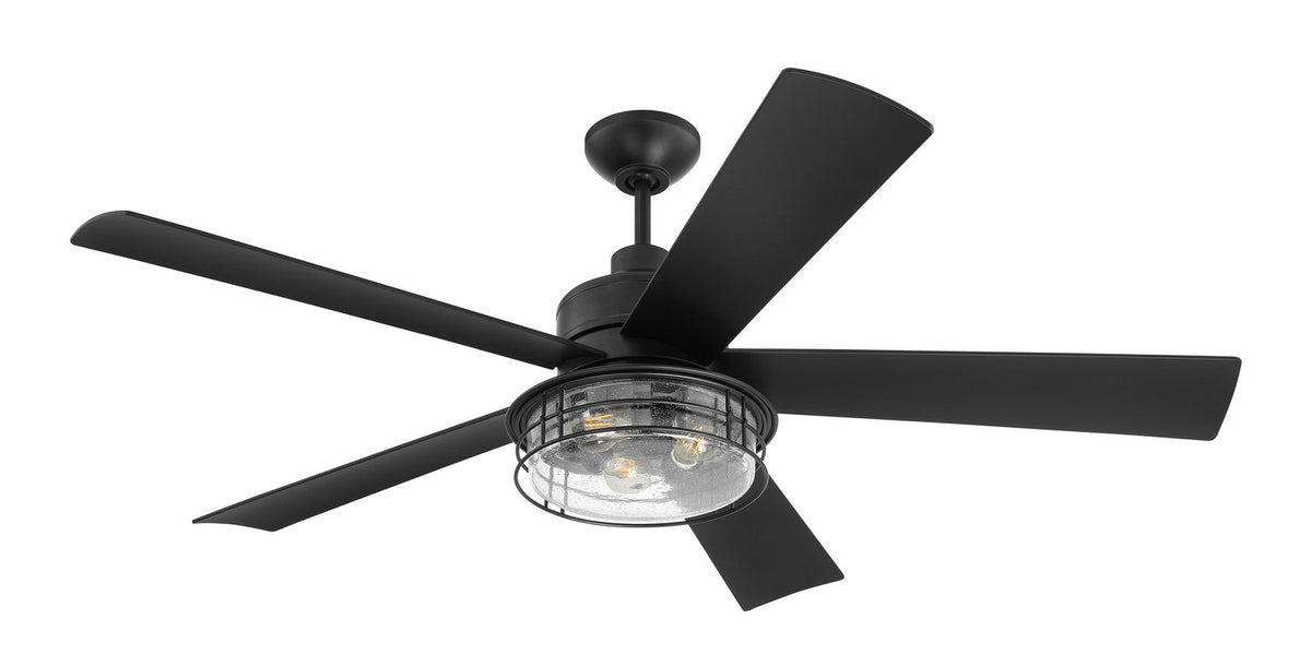Craftmade - GAR56FB5 - 56" Ceiling Fan - Garrick Indoor/Outdoor - Flat Black