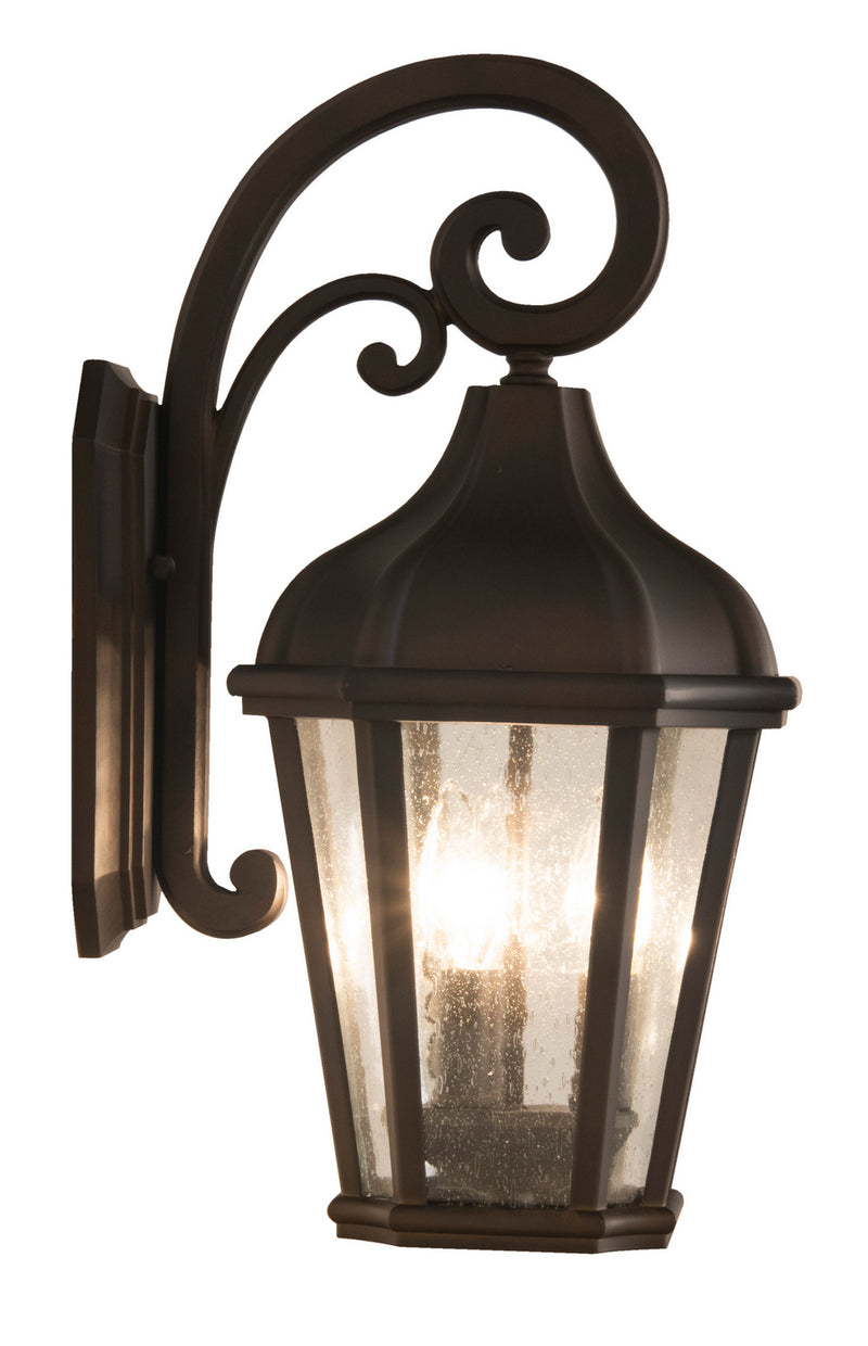 Craftmade Three Light Outdoor Wall Mount from the Briarwick collection in Dark Coffee finish
