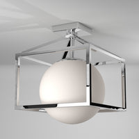 Artcraft - SC13274PN - One Light Semi-Flush Mount - Eclipse - Polished Nickel