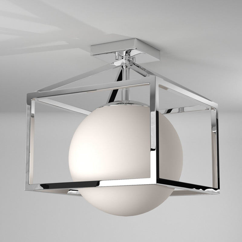 Artcraft - SC13274PN - One Light Semi-Flush Mount - Eclipse - Polished Nickel