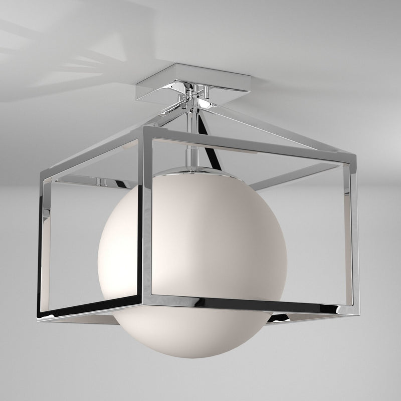 Artcraft - SC13274PN - One Light Semi-Flush Mount - Eclipse - Polished Nickel