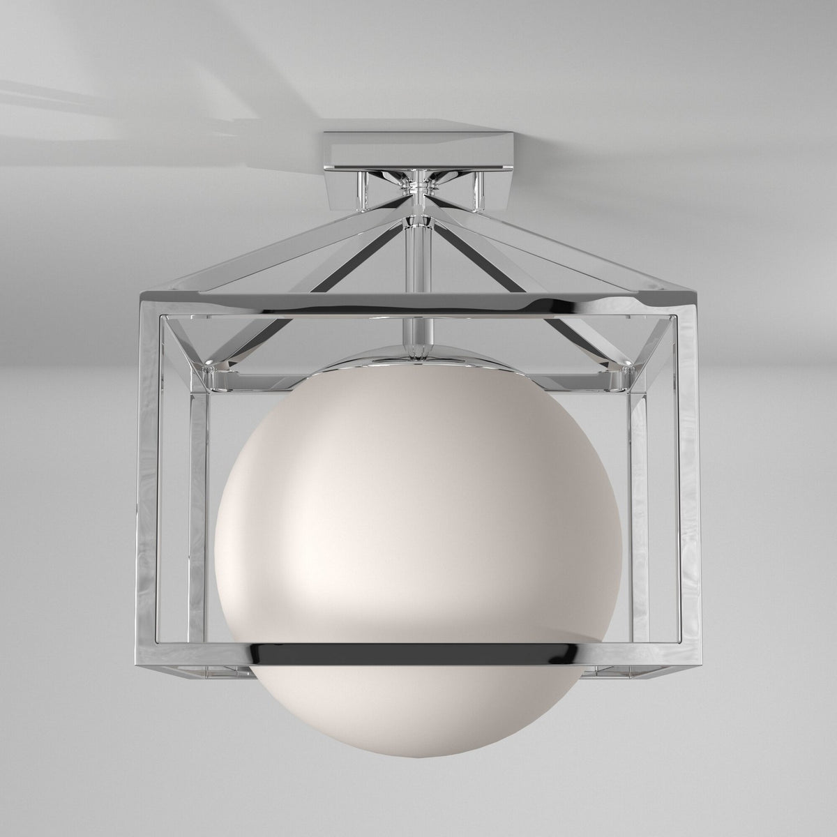 Artcraft - SC13274PN - One Light Semi-Flush Mount - Eclipse - Polished Nickel