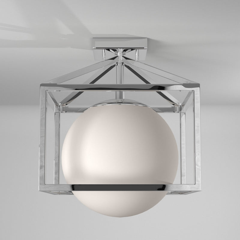Artcraft - SC13274PN - One Light Semi-Flush Mount - Eclipse - Polished Nickel