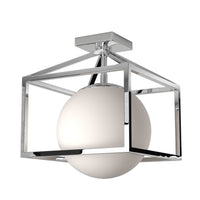 Artcraft - SC13274PN - One Light Semi-Flush Mount - Eclipse - Polished Nickel
