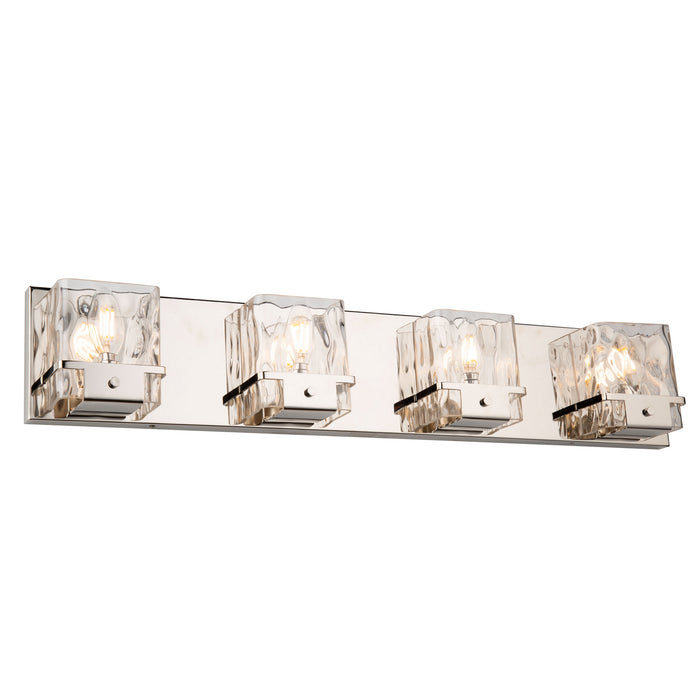 Artcraft Four Light Wall Mount from the Wiltshire collection in Polished Nickel finish