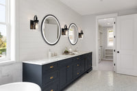 Artcraft - AC11591BK - One Light Wall Sconce - Castara - Black & Brass