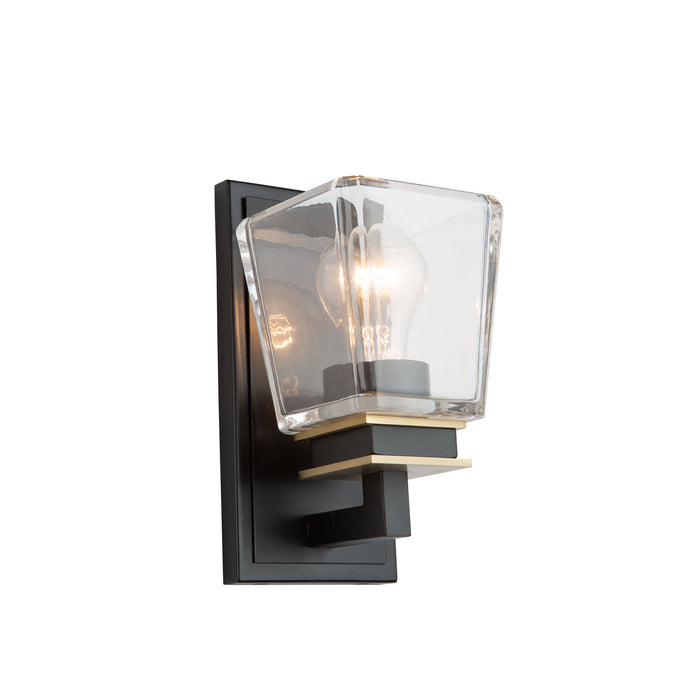 Artcraft One Light Wall Sconce from the Eastwood collection in Black & Brass finish