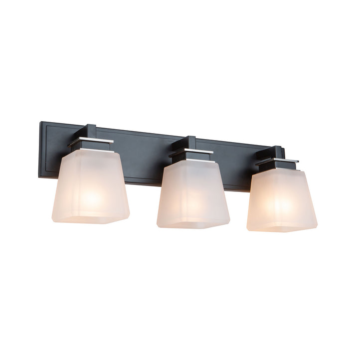 Artcraft Three Light Wall Sconce from the Eastwood collection in Black & Brushed Nickel finish