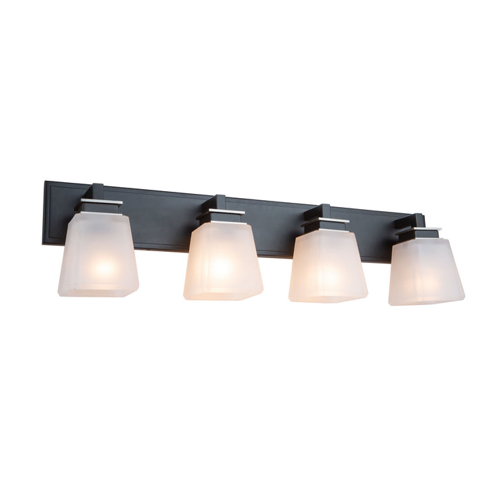 Artcraft Four Light Wall Mount from the Eastwood collection in Black & Brushed Nickel finish
