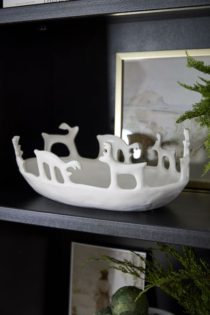 Design Shop Off-White Wonderous Collection Bowl, 15.75" X 6".