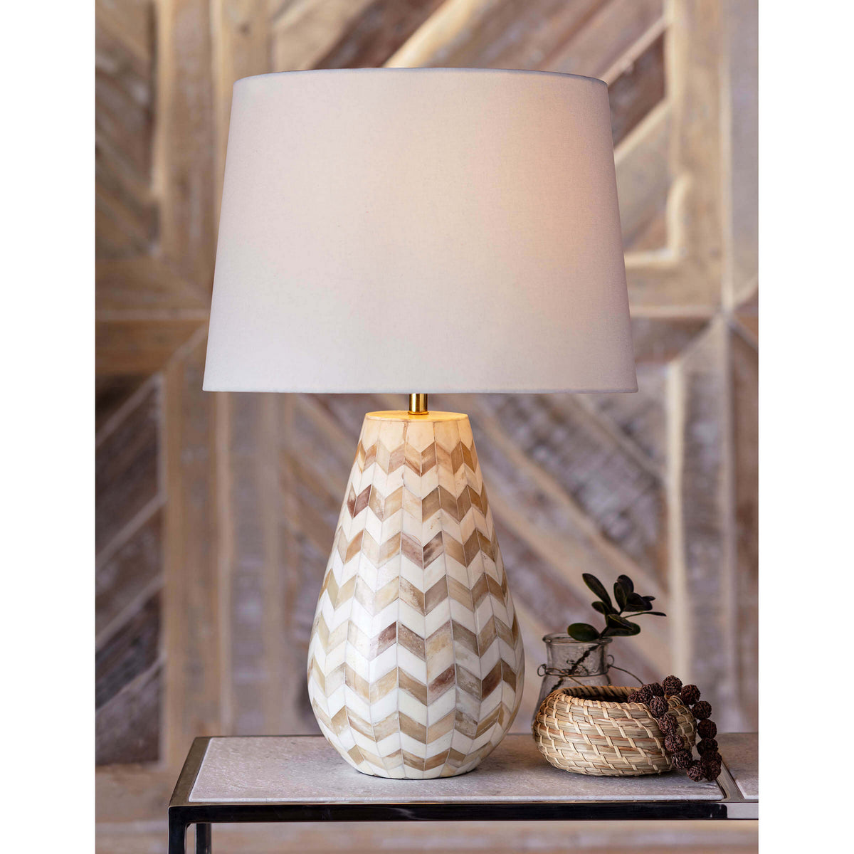 Regina Andrew - 13-1463NAT - One Light Table Lamp - Cassia Chevron - Natural