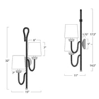 Regina Andrew - 15-1125 - Two Light Wall Sconce - Bimini - Natural