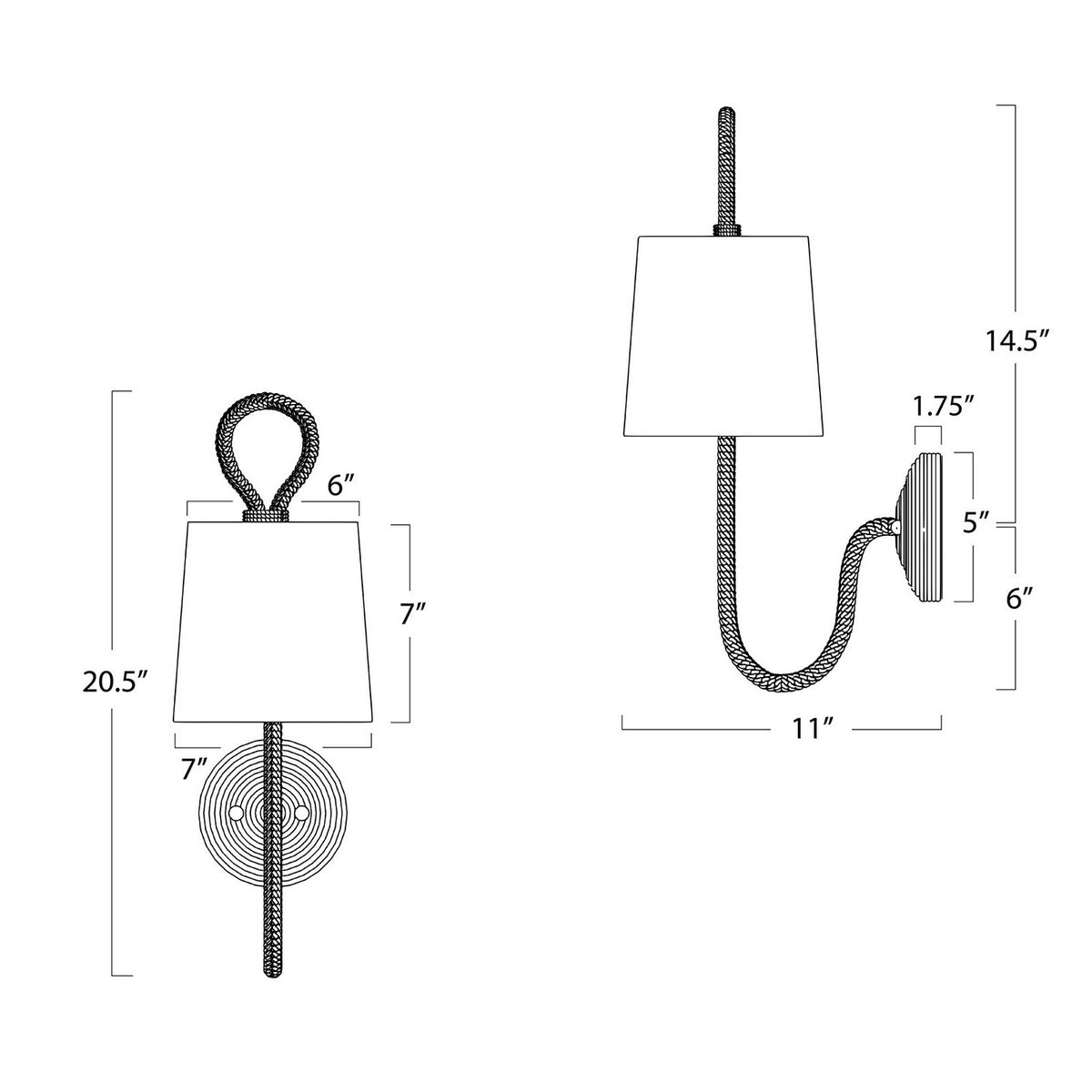 Regina Andrew - 15-1126 - One Light Wall Sconce - Bimini - Natural
