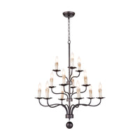 Regina Andrew - 16-1269 - 13 Light Chandelier - Caden - Blackened Iron