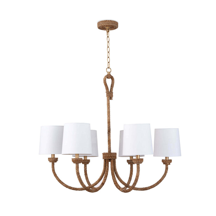 Regina Andrew Six Light Chandelier from the Bimini collection in Natural finish