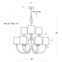 Regina Andrew - 16-1273 - Nine Light Chandelier - Bimini - Natural