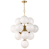 Regina Andrew - 16-1278SRLNB - 13 Light Chandelier - La Dame - Natural Brass