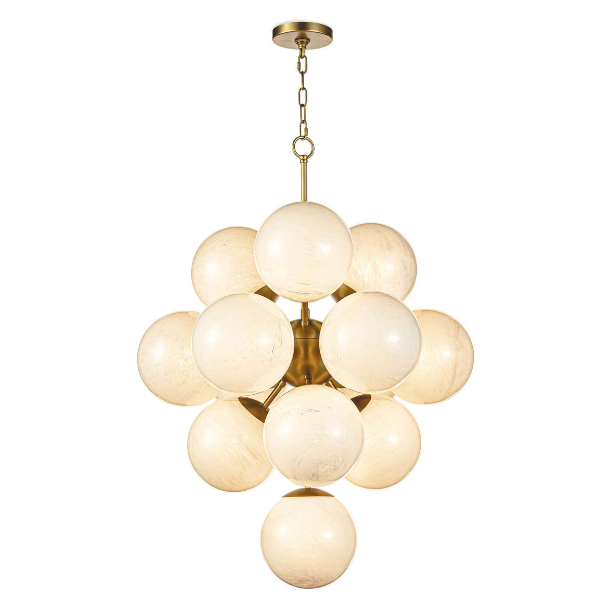 Regina Andrew - 16-1278SRLNB - 13 Light Chandelier - La Dame - Natural Brass