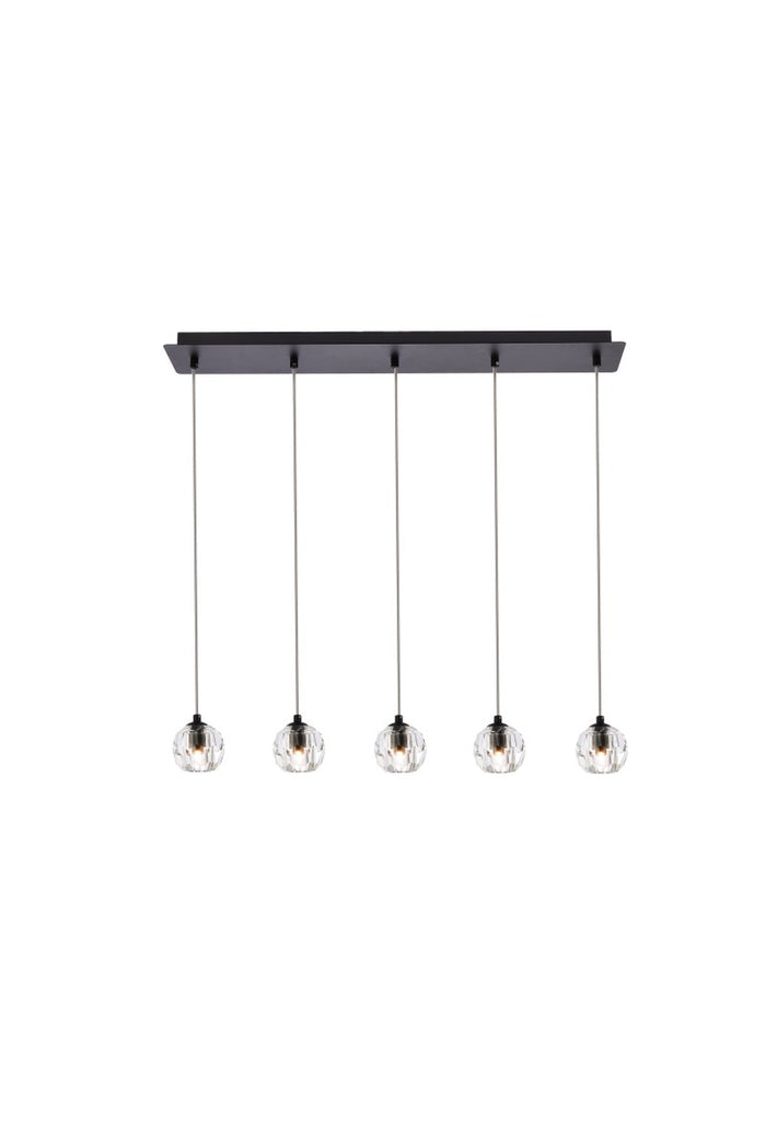 Elegant Lighting LED Pendant from the Eren collection in Black finish