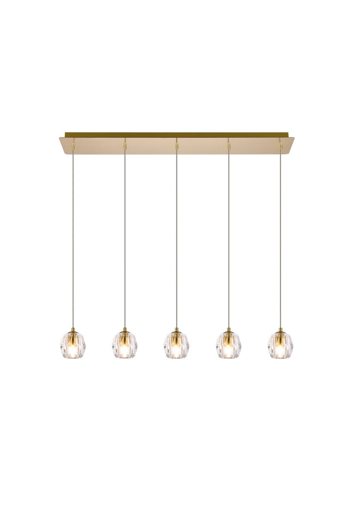 Elegant Lighting LED Pendant from the Eren collection in Gold finish