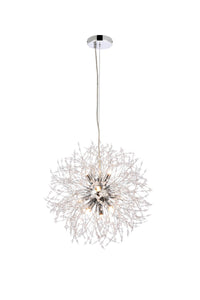Elegant Lighting - 3507D18C - Nine Light Pendant - Solace - Chrome