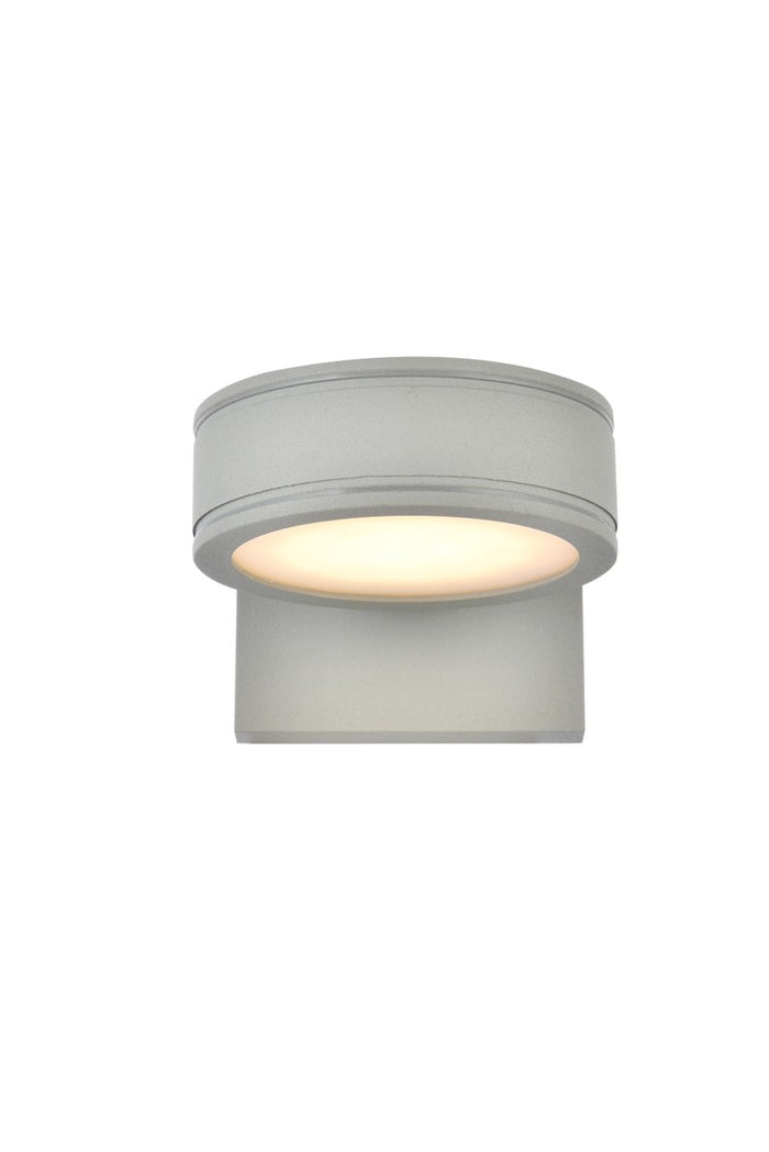 Elegant Lighting LED Outdoor Wall Lamp from the Raine collection in Silver finish