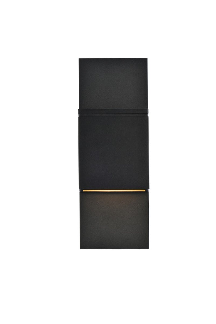 Elegant Lighting LED Outdoor Wall Lamp from the Raine collection in Black finish