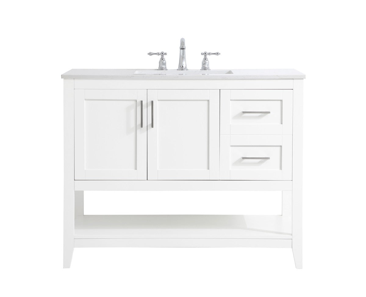Elegant Lighting - VF16042WH - Single Bathroom Vanity - aubrey - White