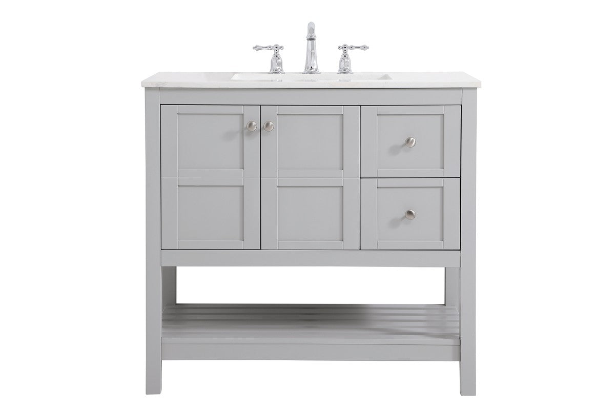 Elegant Lighting - VF16436GR - Single Bathroom Vanity - Theo - Gray