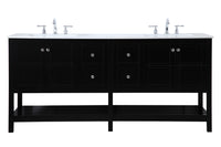 Elegant Lighting - VF16472DBK - Double Bathroom Vanity - Theo - Black