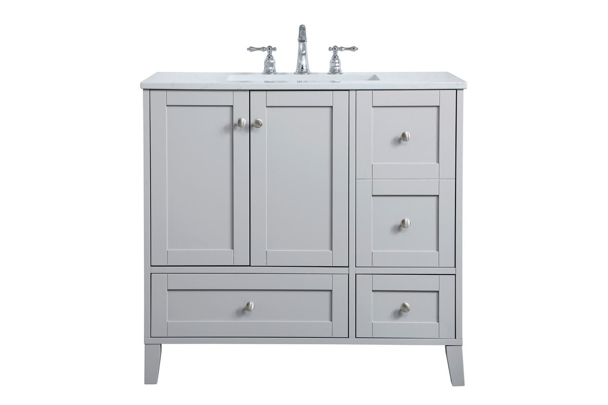 Elegant Lighting VF18036GR Single Bathroom Vanity Sommerville