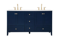 Elegant Lighting - VF18060DBL - Double Bathroom Vanity - Sommerville - Blue