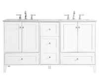 Elegant Lighting - VF18060DWH - Double Bathroom Vanity - sommerville - White