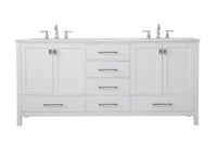 Elegant Lighting - VF18872DWH - Double Bathroom Vanity - Irene - White
