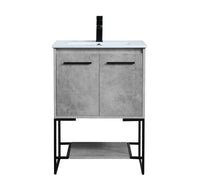 Elegant Lighting - VF42024CG - Single Bathroom Vanity - Gerard - Concrete Grey