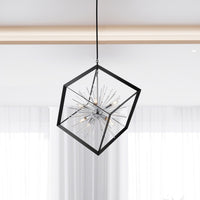 Artcraft - AC11440CH - Eight Light Chandelier - Sunburst - Matte Black & Chrome