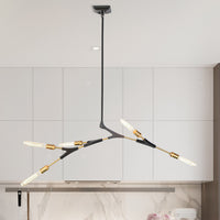 Artcraft - AC11535 - Five Light Chandelier - Filiali - Black & Harvest Brass