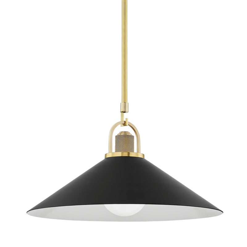 Hudson Valley - 2620-AGB/BK - One Light Pendant - Syosset - Aged Brass