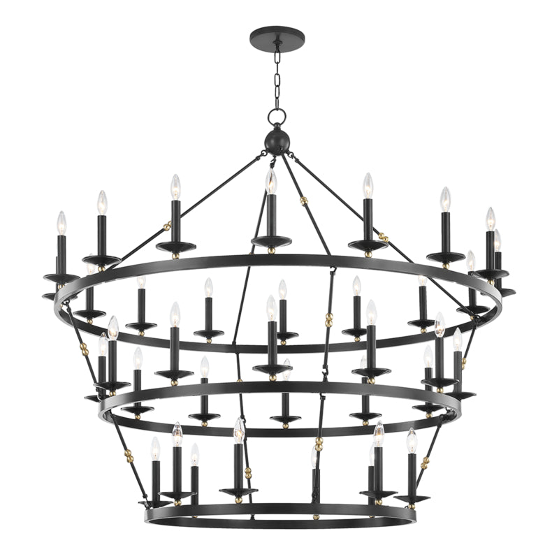 Hudson Valley - 3258-AOB - 36 Light Chandelier - Allendale - Aged Brass/Old Bronze
