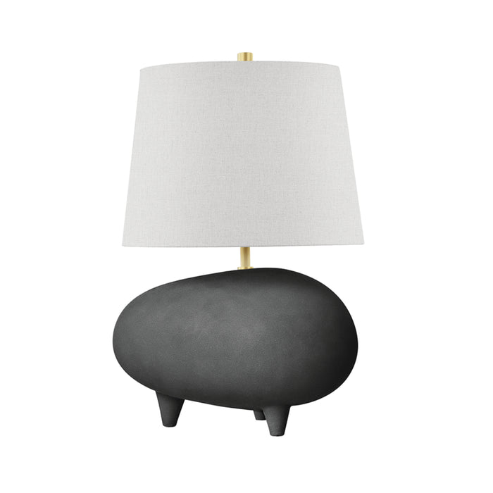 Hudson Valley One Light Table Lamp from the Tiptoe collection in Aged Brass/Matte Black finish