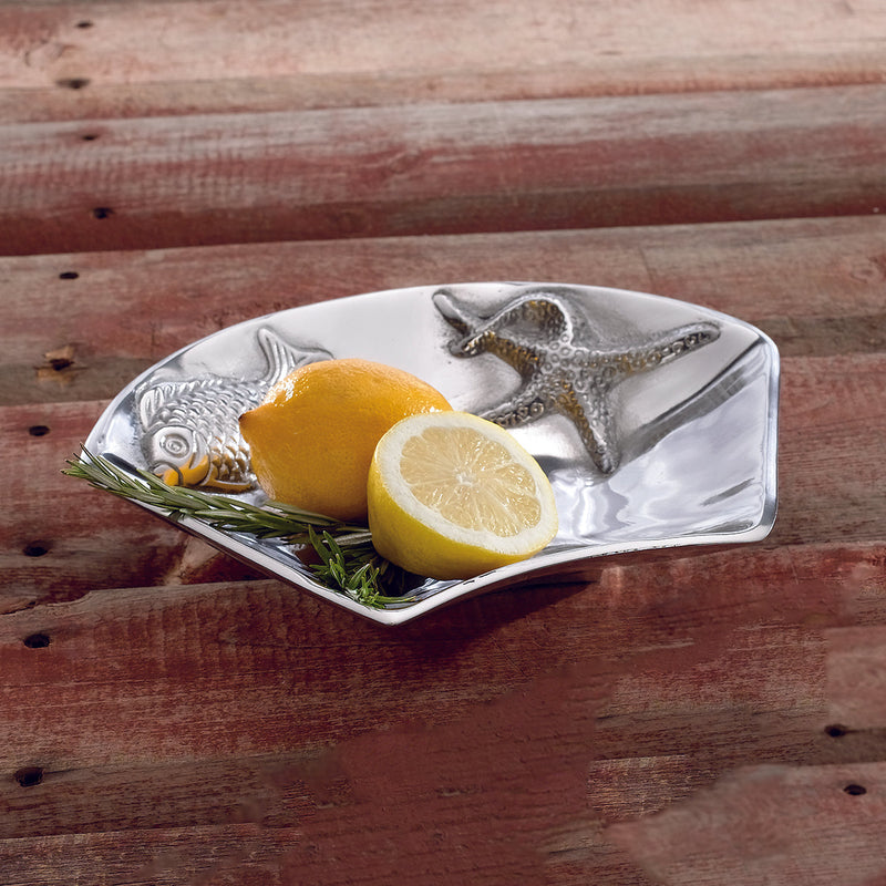 Design Shop Aluminum Star Fish Soap Dish With Silver Finish