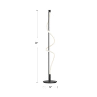 Kuzco Lighting - FL95360-BK - LED Floor Lamp - Cursive - Black