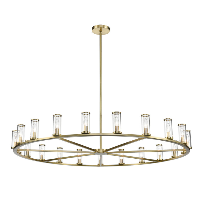 Alora 21 Light Chandelier from the Revolve collection in Clear Glass/Natural Brass|Clear Glass/Polished Nickel|Clear Glass/Urban Bronze finish