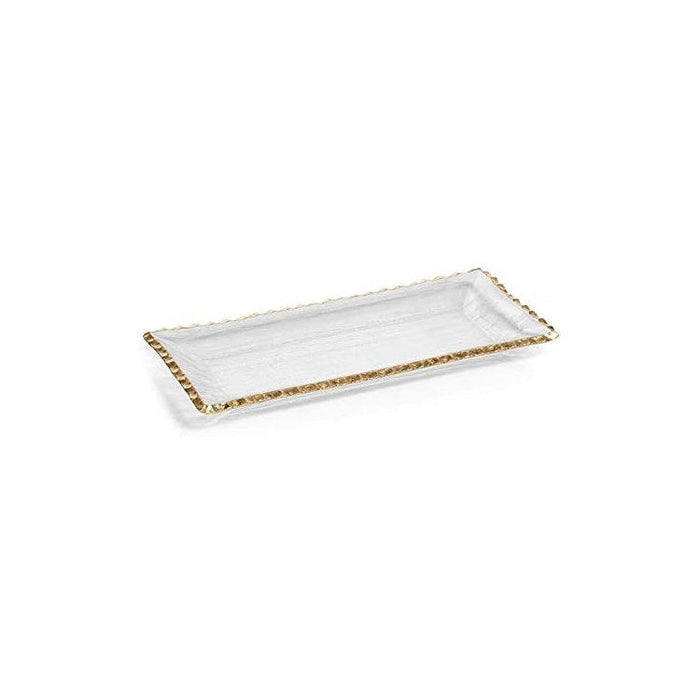 Design Shop Textured Rectangular Glass Tray 14.5"