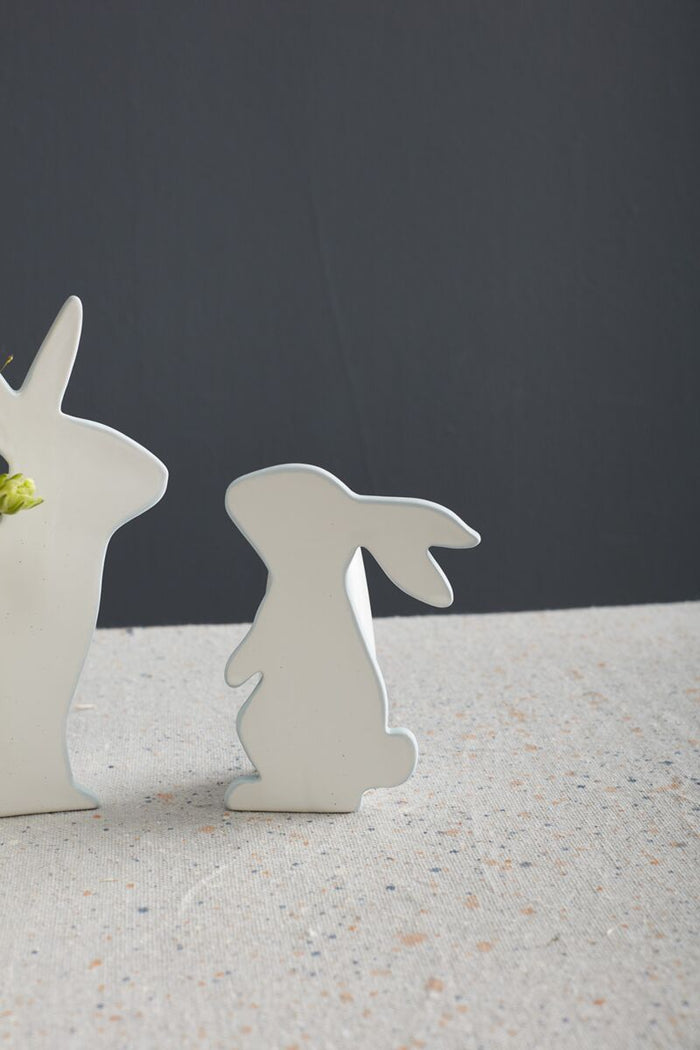 Design Shop White Simple Bunny Vase, 4" X 5.5".