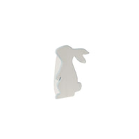 Design Shop White Simple Bunny Vase, 4" X 5.5".